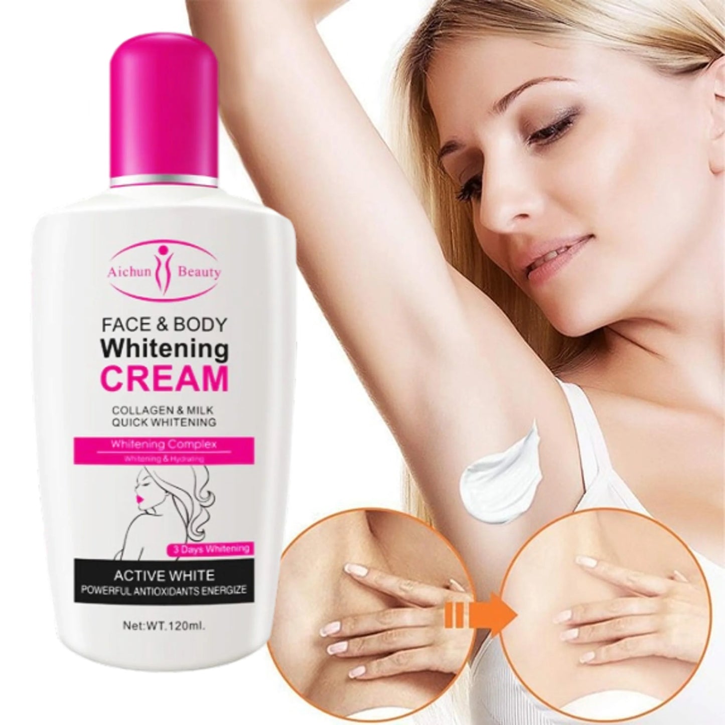 Crema Blanqueadora Facial y Corporal – 120 ml&nbsp;