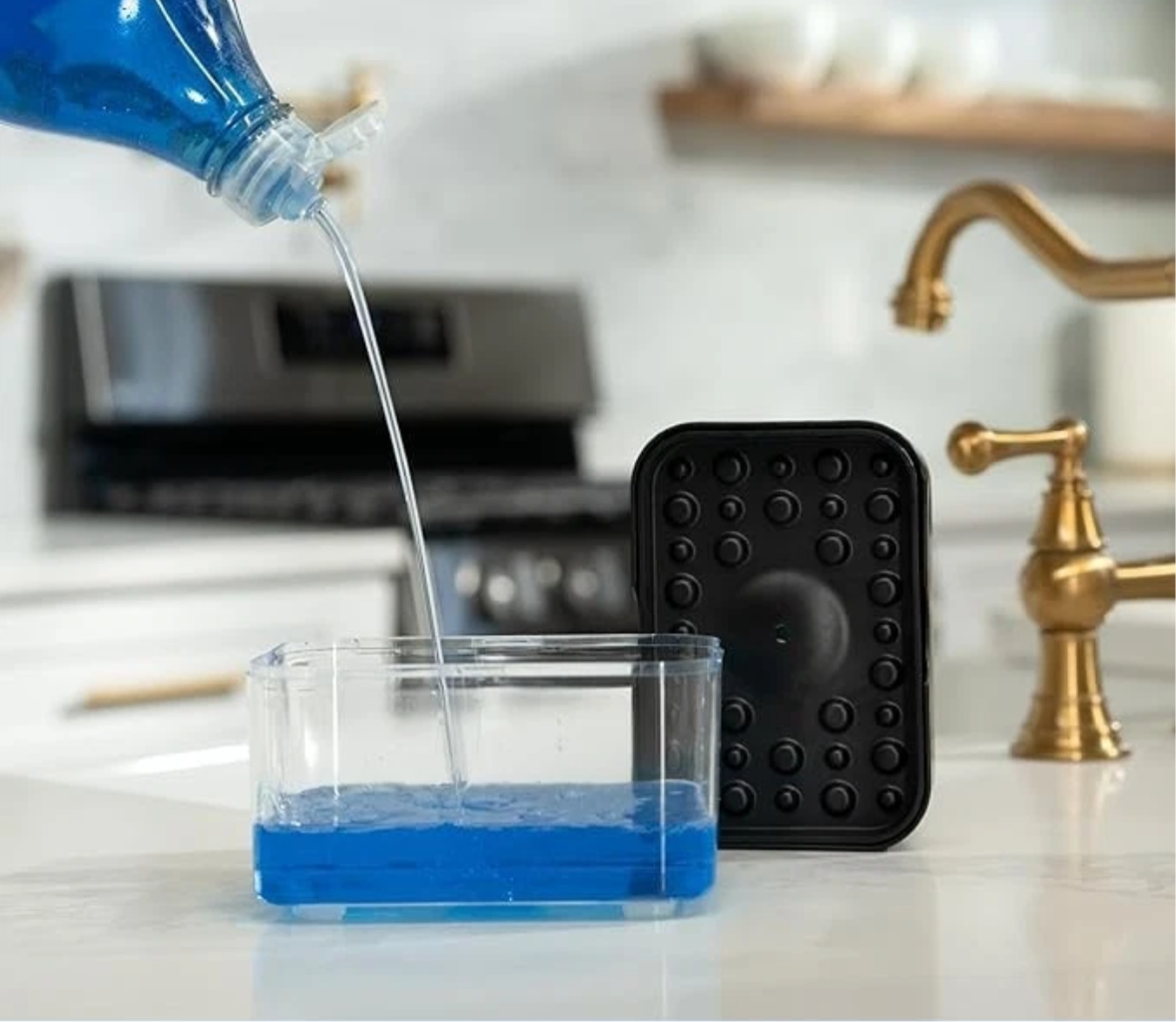 Dispensador de Jabón Para Platos con Soporte de Esponja