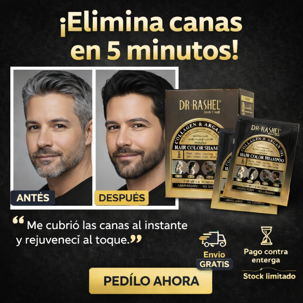Shampoo Tinte Dr. Rashel con Colágeno + Aceite de Argán