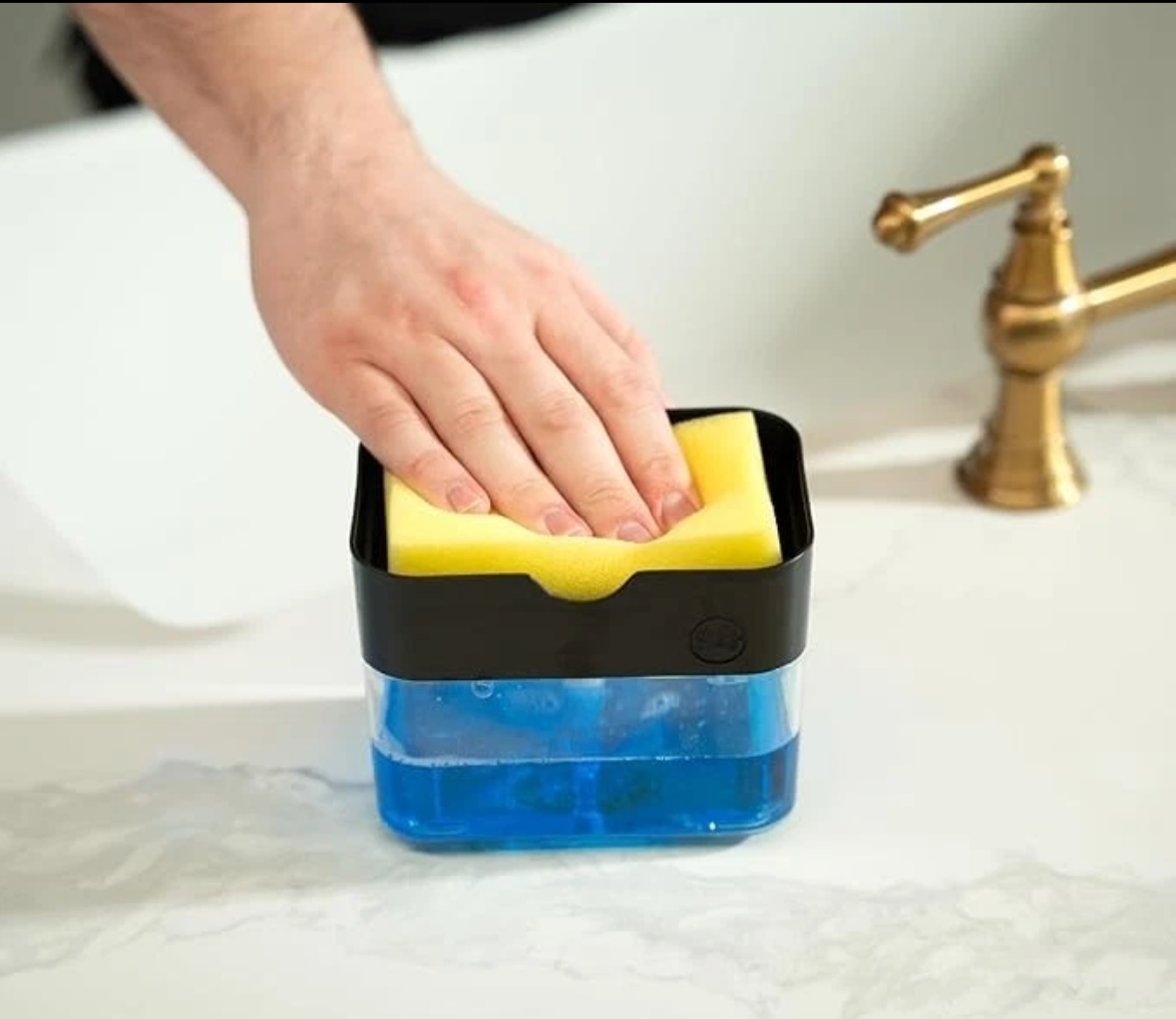 Dispensador de Jabón Para Platos con Soporte de Esponja