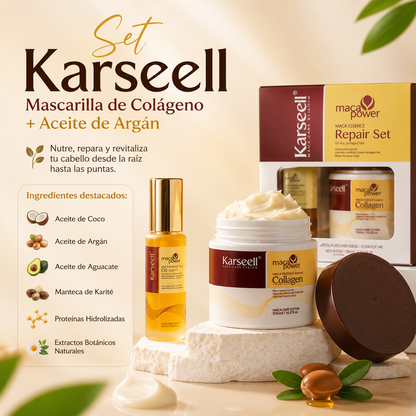 KIT MASCARA Y ACEITE CAPILAR KARSEELL